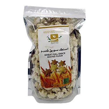 اسنک سویق گندم آرد کامل تفت داده شده پاکتی 100 گرمی مهدیار